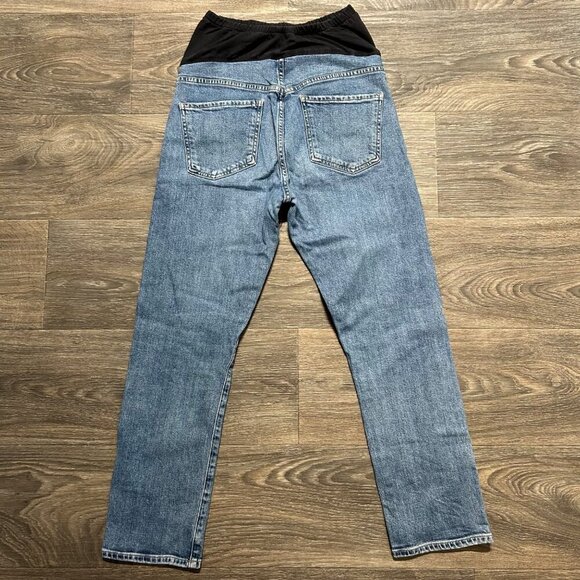 Citizens of Humanity 27 Maternity Jeans Full Panel Straight Crop Leg Light Wash - Picture 2 of 12